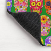 花スカルシームレスパターン2018 マウスパッド (コーナー)