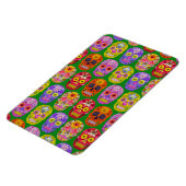 花スカルシームレスパターン2018 マグネット (左側)