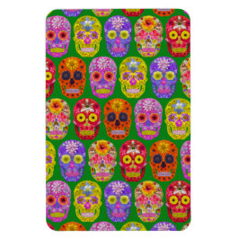 花スカルシームレスパターン2018 マグネット