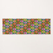 花スカルシームレスパターン2018 ヨガマット (裏面(横))
