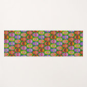 花スカルシームレスパターン2018 ヨガマット (正面(横))