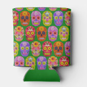 花スカルシームレスパターン2018 缶クーラー (裏面)