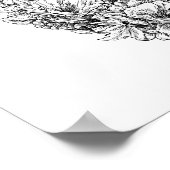 花スカルポスター ポスター (角)