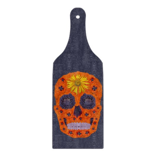 花スカル1 カッティングボード (正面)