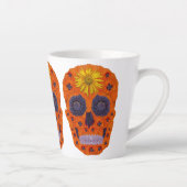 花スカル1 カフェラテマグ (右)