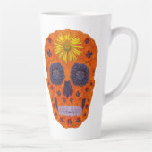 花スカル1 カフェラテマグ (右)