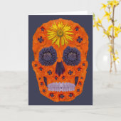 花スカル1 カード (黄色い花)