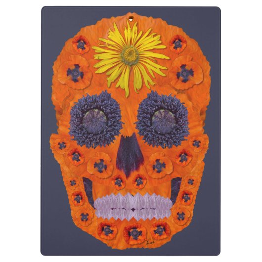 花スカル1 クリップボード (裏面)