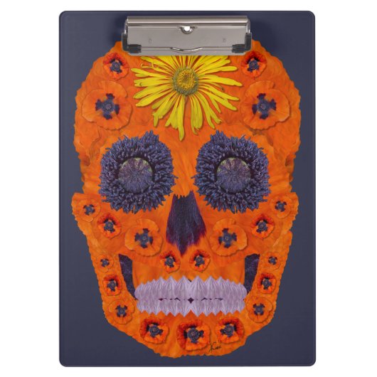 花スカル1 クリップボード (正面)