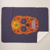 花スカル1 シェルパブランケット (正面(横))