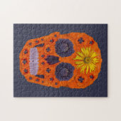 花スカル1 ジグソーパズル (横)
