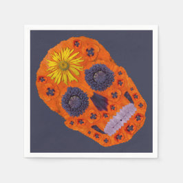 花スカル1 スタンダードカクテルナプキン