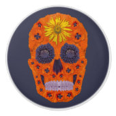 花スカル1 セラミックノブ (正面)