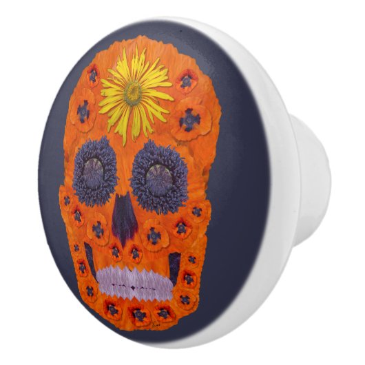 花スカル1 セラミックノブ (右)