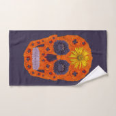 花スカル1 バスタオルセット (ハンドタオル)