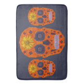 花スカル1 バスマット (正面縦)