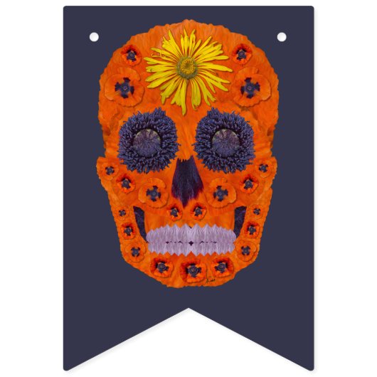 花スカル1 バンティングフラッグ (第16の旗)