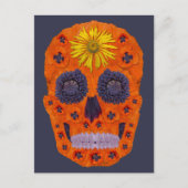 花スカル1 ポストカード (正面)