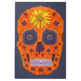 花スカル1 メタルプリント