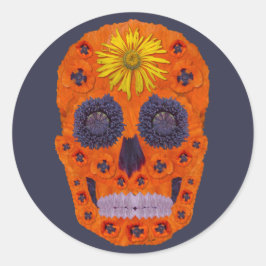 花スカル1 ラウンドシール