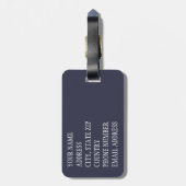 花スカル1 ラゲッジタグ (裏面縦)