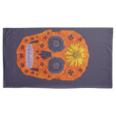 花スカル1 枕カバー (正面左)