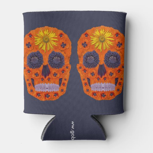 花スカル1 缶クーラー (正面)