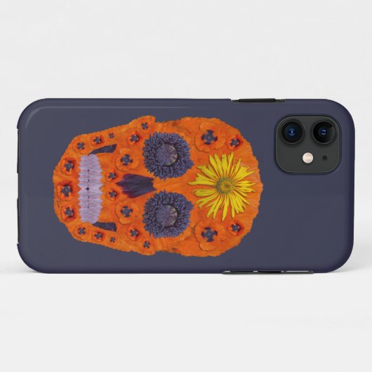 花スカル1 Case-Mate iPhoneケース (裏面(横))