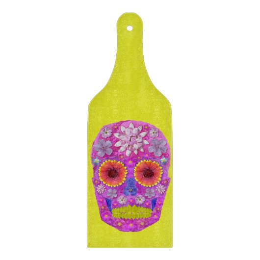 花スカル2 カッティングボード (正面)