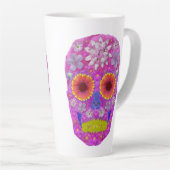 花スカル2 カフェラテマグ (右アングル)