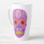 花スカル2 カフェラテマグ (左アングル)