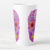 花スカル2 カフェラテマグ (正面)