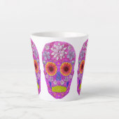 花スカル2 カフェラテマグ (正面)