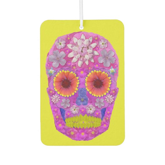 花スカル2 カーエアーフレッシュナー (正面)