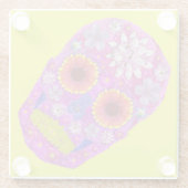 花スカル2 ガラスコースター (裏面)