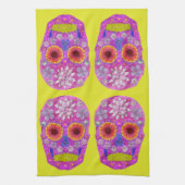 花スカル2 キッチンタオル (縦)