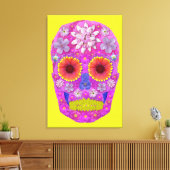 花スカル2 キャンバスプリント (インサイチュ (リビング))