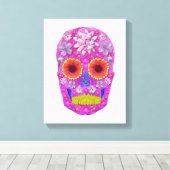 花スカル2 キャンバスプリント (インサイチュ (ウッドフロア))