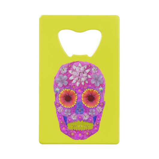 花スカル2 クレジットカード栓抜き (正面)