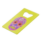 花スカル2 クレジットカード栓抜き (正面アングル)