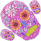 花スカル2 シール (正面)