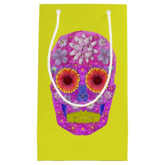 花スカル2 スモールペーパーバッグ (正面)