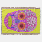 花スカル2 スローブランケット (正面)