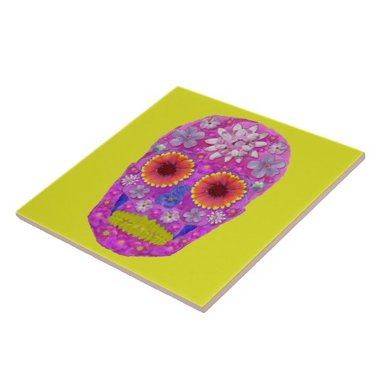 花スカル2 タイル (側面)