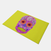 花スカル2 ドアマット (アングル)