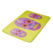 花スカル2 バスマット (アングル)