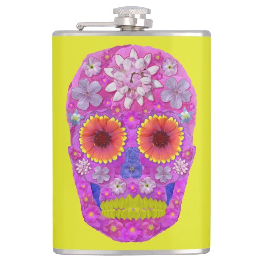 花スカル2 フラスク (正面)