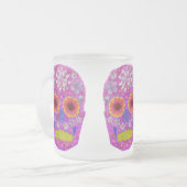 花スカル2 フロストグラスマグカップ (正面左)