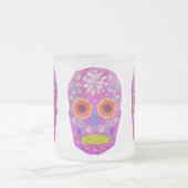 花スカル2 フロストグラスマグカップ (中央)