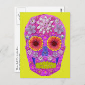 花スカル2 ポストカード (正面/裏面)